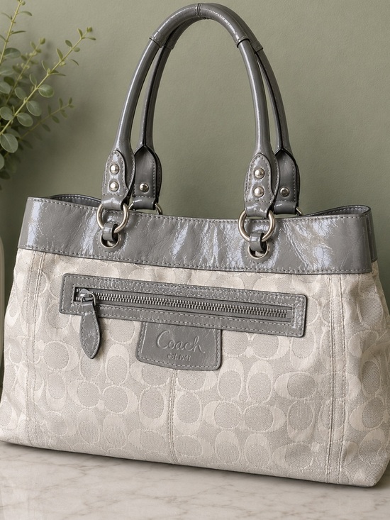 Coach Handbags - Coach Penelope F15533 Gray Signature Jacquard Shoulder Bag